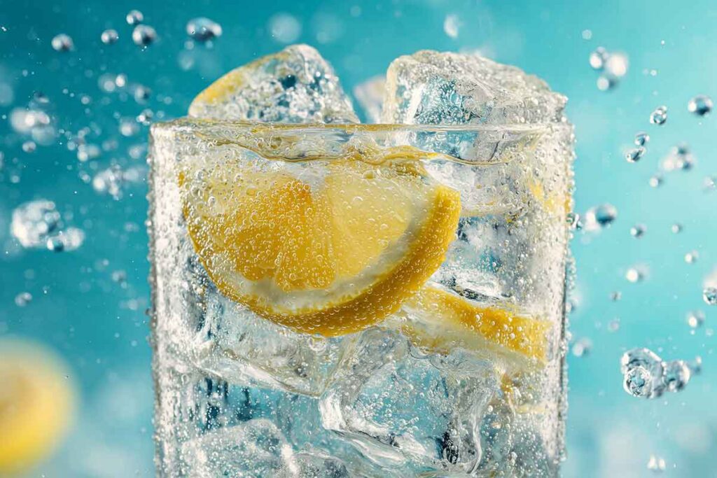 Non-Alcoholic Sparkling Lemon Water